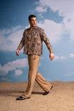 BROWN GEOMETRIC PRINT SHACKET