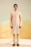 Pink Shibori Quilted Bandi Kurta Set