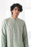 Abstract Embroidered  Kurta Set
