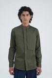 Layered Cotton Satin Shirt