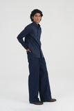 Contrast Stitch Cotton Satin Shirt