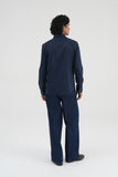 Contrast Stitch Cotton Satin Shirt