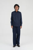 Contrast Stitch Cotton Satin Shirt