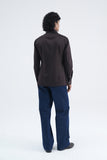 Piped Cotton Satin Shirt
