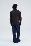 Embroidered Drop-Shoulder Cotton Satin Shirt