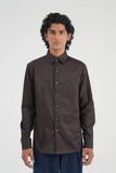 Panelled Embroidered Cotton Satin Shirt