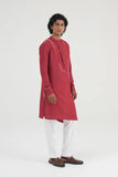 Asymmetric Threadwork Kurta Set
