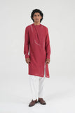 Asymmetric Threadwork Kurta Set