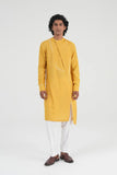 Asymmetric Threadwork Kurta Set