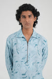 Textured Zipper Kurta