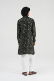 Abstract Floral Print Kurta Set