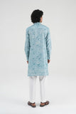 Abstract Floral Print Kurta Set