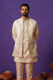 KIAAN IVORY SHORT KURTA JACKET SET