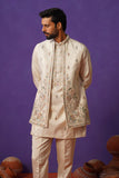 KIAAN IVORY SHORT KURTA JACKET SET