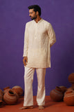 SHEHZAADA IVORY SHORT KURTA SET
