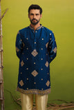 FIZA ROYAL BLUE SHORT KURTA SET