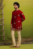 FIZA RED SHORT KURTA SET