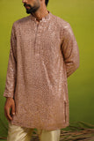 VED CUTDANA PINK SHORT KURTA SET