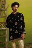 TAJ BLACK SHORT KURTA SET