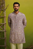 PATOLA LAVENDER SHORT KURTA SET