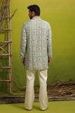 AARSH SKY BLUE SHORT KURTA SET