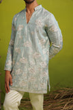 VAYUN SKY BLUE SHORT KURTA SET
