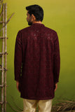 SUKOON WINE SHORT KURTA SET