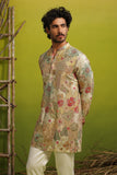 ZORAIN LIGHT MEHENDI SHORT KURTA SET