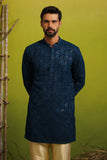 SUKOON NAVY BLUE SHORT KURTA SET