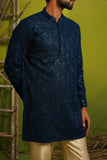 SUKOON NAVY BLUE SHORT KURTA SET
