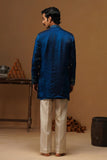 ARYA BLUE  V NECK SHORT KURTA SET