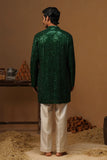 VED BOTTLE GREEN SHORT KURTA SET