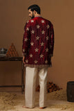 STAR MAROON SHORT KURTA SET