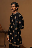 STAR BLACK  SHORT KURTA SET