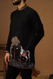 SAATHI BLACK SHORT KURTA SET