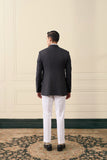 Charcoal Double-Breasted Wool Blazer