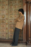 BROWN TATTO JACKET SET