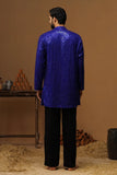 VED ROYAL BLUE SHORT KURTA SET