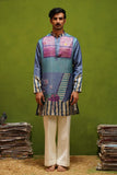 CANVAS BLUE SHORT KURTA SET