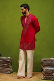 ARYA RANI PINK  V NECK SHORT KURTA SET