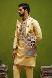 PANDA YELLOW KURTA JACKET SET
