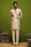 SHAAN GOLD JODHPURI SET WITH V NECK KURTA