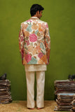 PARTHIV IVORY JODHPURI SET WITH V NECK KURTA