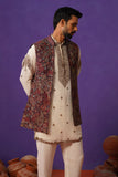 GAGAN WINE SHORT KURTA JACKET SET
