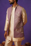 ARIT PURPLE SHORT KURTA JACKET SET