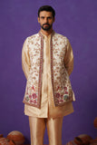 MEHER IVORY SHORT KURTA JACKET SET