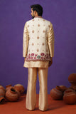 MEHER IVORY SHORT KURTA JACKET SET