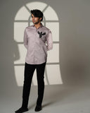 Grey 3D Phoenix Pocket Square