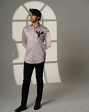 Grey 3D Phoenix Pocket Square