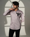 Grey 3D Phoenix Pocket Square